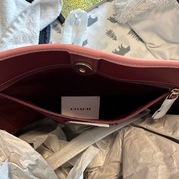 Coach Pink and Brown Tote Bag - Picture 10 of 14
